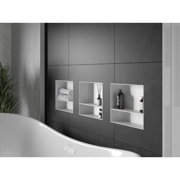 Вбудована полиця MEXEN X-Wall-NR 30 WHITE без обідка