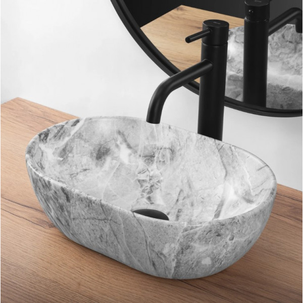 Умывальник (раковина) REA  AMELIA MINI STONE MATT накладной