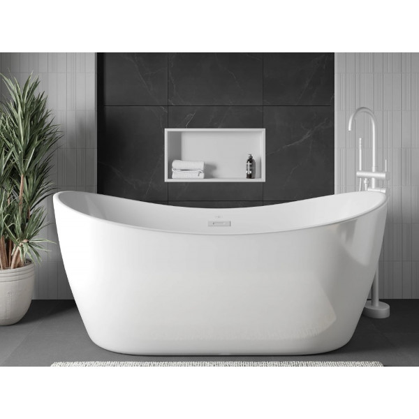 Вбудована полиця MEXEN X-Wall-R 60x30 WHITE з обідком