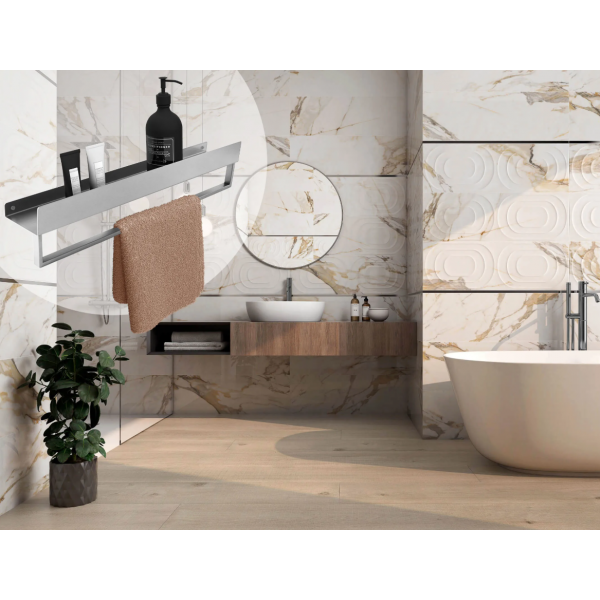 Полка для ванны REA SF01 45 NICKEL BRUSHED
