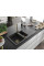 Гранітна кухонна мийка MEXEN MATIAS BLACK GRANITE + сифон GOLD