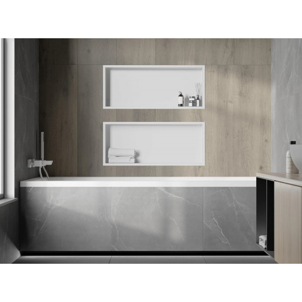 Вбудована полиця MEXEN X-Wall-R 75 WHITE з обідком