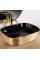 Умывальник (раковина) REA BELINDA BRUSHED GOLD BLACK накладной