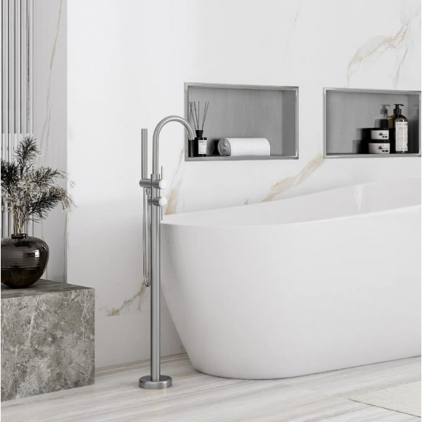 Встраиваемая полка REA 30X45 NICKEL BRUSHED с ободком