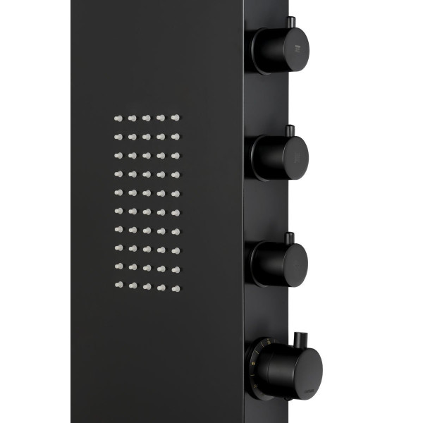 Душова панель CORSAN DUO BLACK LED з термостатом