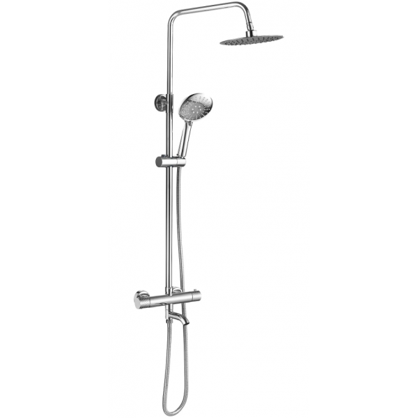 Душевой гарнитур REA LUNGO DIAMOND CHROME с термостатом и изливом