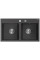 Гранітна кухонна мийка MEXEN HEKTOR BLACK GRANITE + сифон CHROME