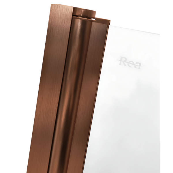 Шторка для ванны REA AGAT-2 80 BRUSHED COPPER складная