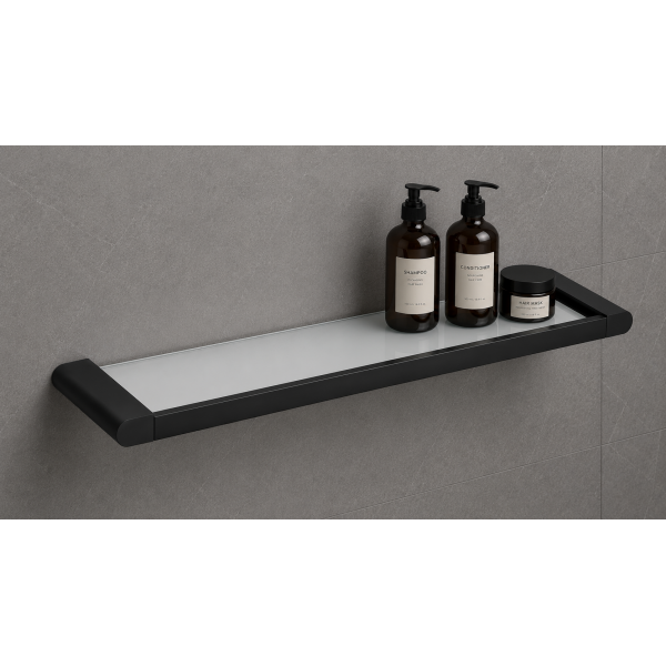 Полка стеклянная VBI TERRA BLACK