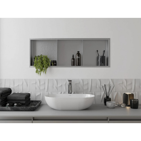 Вбудована полиця MEXEN X-Wall-R 90 INOX з обідком