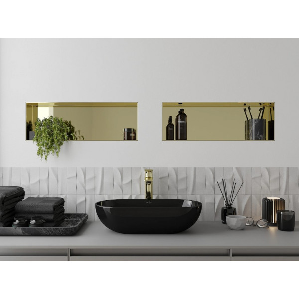 Вбудована полиця MEXEN X-Wall-NR 60x20 GOLD без обідка