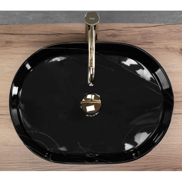 Умывальник (раковина) REA NADIA 50 BLACK STONE накладной