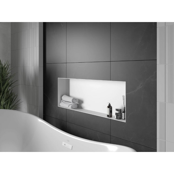 Вбудована полиця MEXEN X-Wall-NR 90 WHITE без обідка
