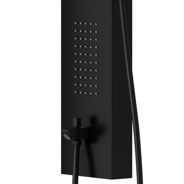 Душова панель CORSAN FESTO BLACK LED з виливом
