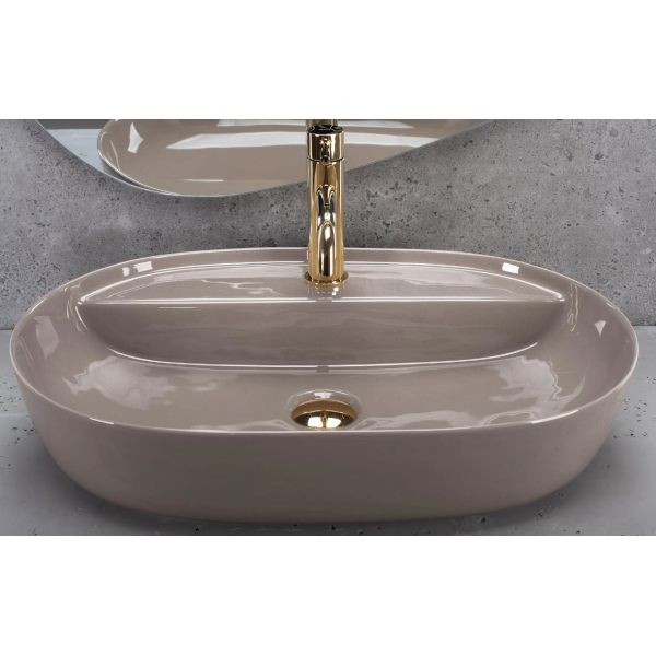 Умывальник (раковина) REA AURA 61 BEIGE SHINY накладной