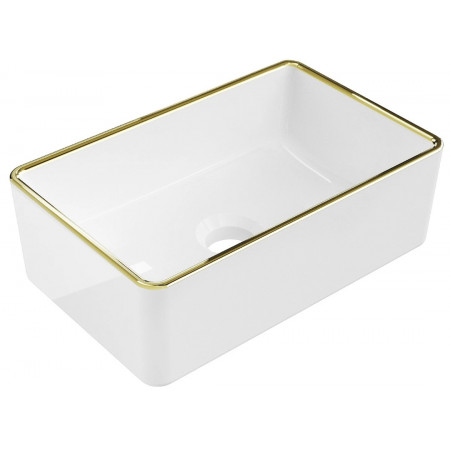 Умивальник (раковина) MEXEN NADIA 36 WHITE GOLD EDGE накладний