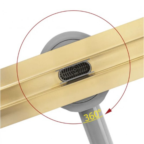Трап для душа REA NEOX 80 SLIM PRO BRUSHED GOLD матовое золото