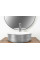 Умывальник (раковина) REA SAMI BRUSHED SILVER WHITE накладной