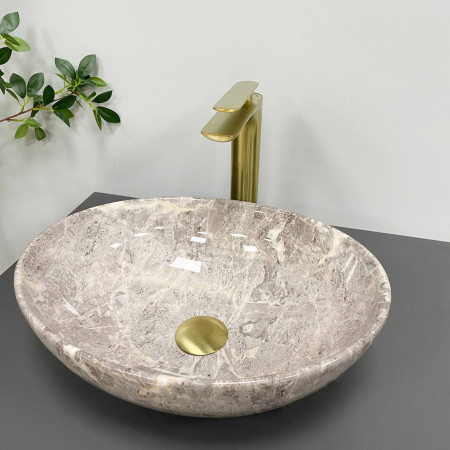 Умывальник (раковина) VBI PARMA GREY STONE GLOSSY накладной