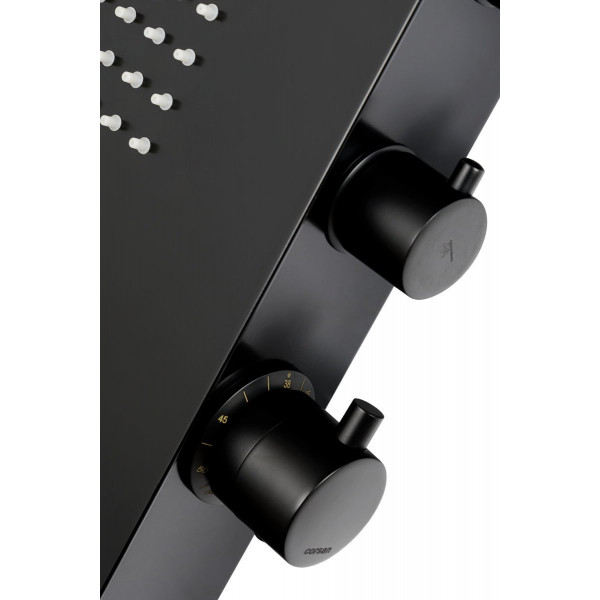 Душова панель CORSAN DUO BLACK LED з термостатом