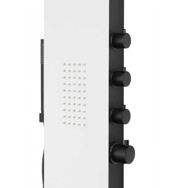 Душова панель CORSAN DUO BLACK WHITE LED з термостатом