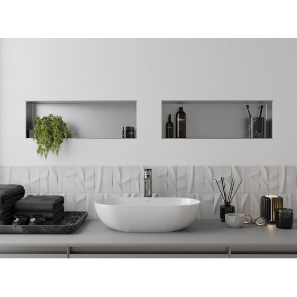 Вбудована полиця MEXEN X-Wall-NR 60x20 INOX без обідка