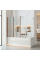 Шторка для ванны REA  AGAT-3 120 BRUSHED COPPER складная
