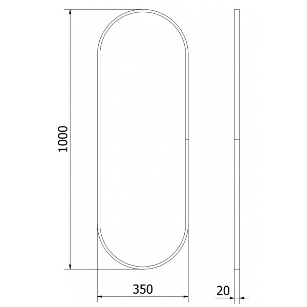 Дзеркало MEXEN LOFT 100x35 GOLD овальне