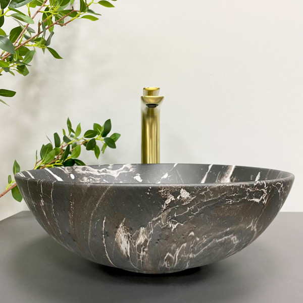 Умывальник (раковина) VBI AMALFI BLACK ONYX MATT накладной