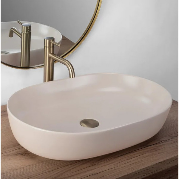 Умывальник (раковина) REA CLEO 61 BEIGE MATT бежевый накладной