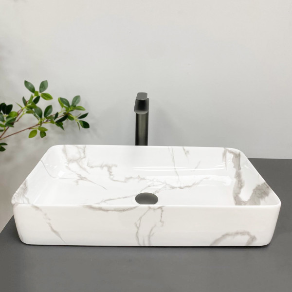 Умывальник (раковина) VBI TRIEST MARBLE накладной