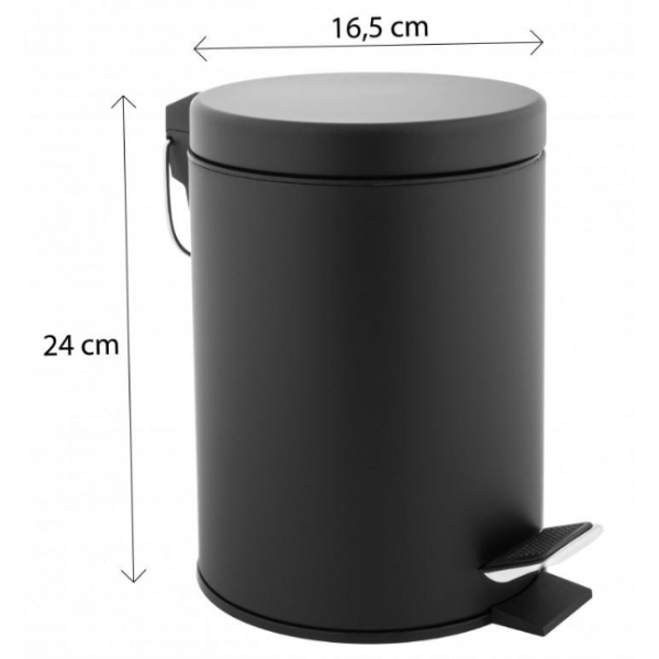 Кошик для сміття YOKA LABI BLACK 3л.