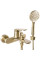 Смеситель для ванны и душа REA MARCO BRUSHED GOLD настенный с изливом