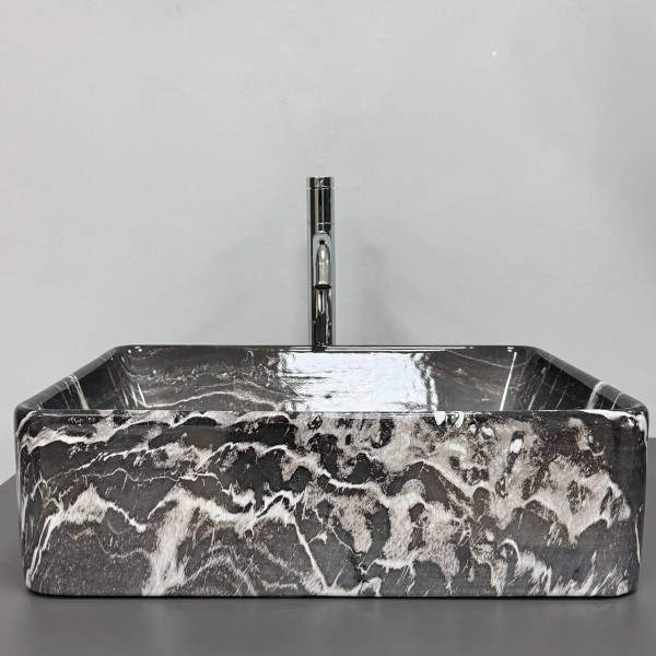 Умывальник (раковина) VBI ASTI M BLACK ONYX накладной