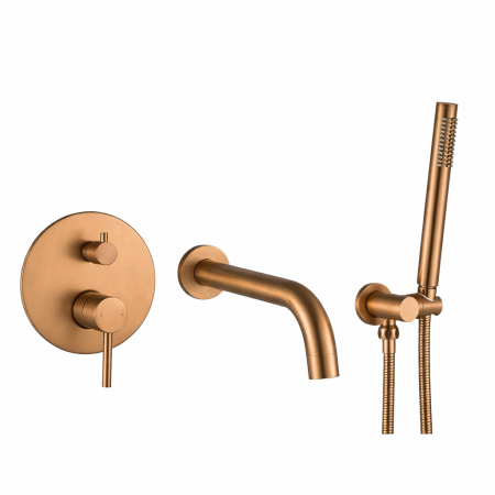 Смеситель для раковины VBI MILANO BRUSHED COPPER скрытого монтажа