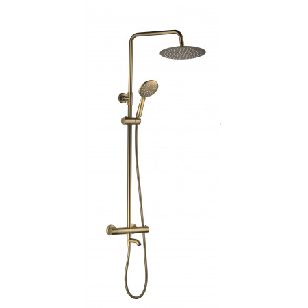 Душевой гарнитур VBI MILANO BRUSHED GOLD с термостатом и изливом