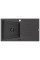 Гранітна кухонна мийка MEXEN CESAR BLACK GRANITE + сифон BLACK