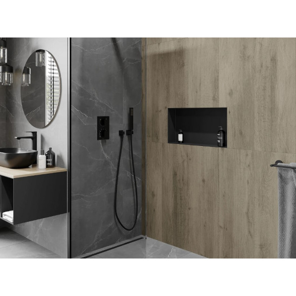 Вбудована полиця MEXEN X-Wall-NR 60x30 BLACK без обідка
