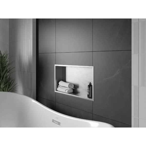 Вбудована полиця MEXEN X-Wall-R 60x30 INOX з обідком