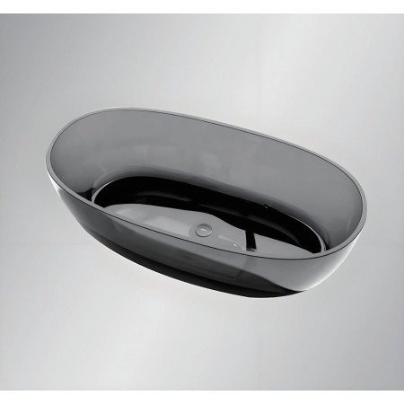 Ванна VBI VESUVIO BLACK 170 x 78 отдельностоящая стеклянная