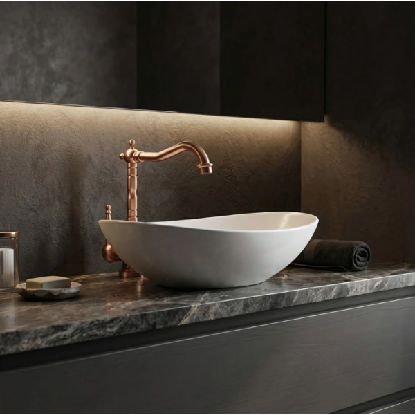 Смеситель для раковины REA BONA BRUSHED COPPER