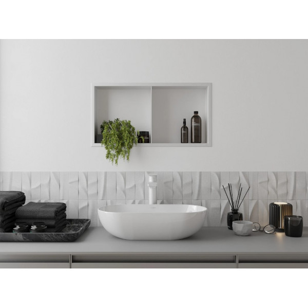 Вбудована полиця MEXEN X-Wall-R 60x30 WHITE з обідком