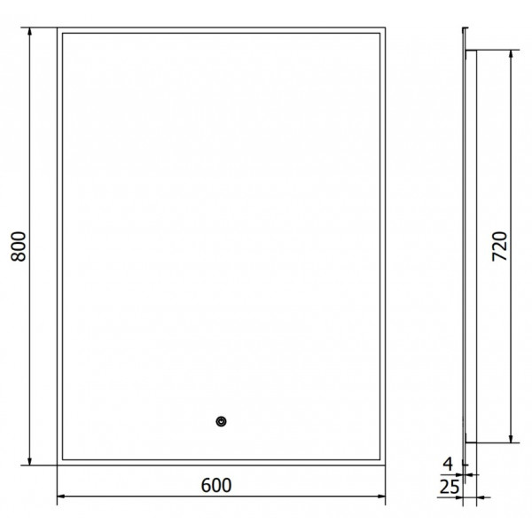 Дзеркало MEXEN ERMA 60x80 LED прямокутне