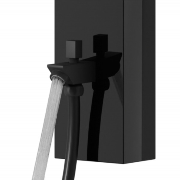 Душова панель CORSAN SNAKE BLACK LED з виливом