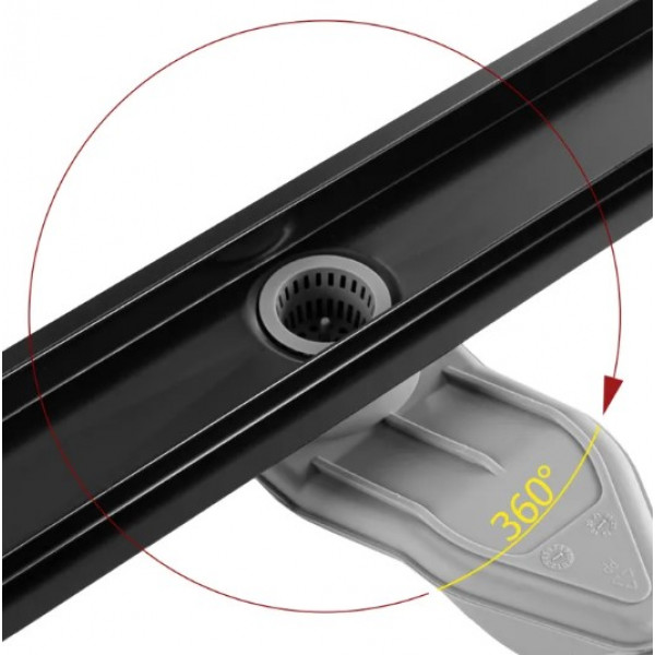 Трап для душа REA NEOX 60 SUPERFLOW BLACK 2в1 черный