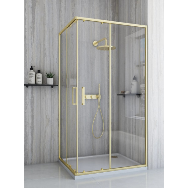Душевая кабина REA CITY 80х100 BRUSHED GOLD