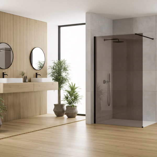 Душевая стенка REA FLEXI 100 BROWN BLACK