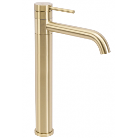 Смеситель для раковины (умывальника) REA LUNGIS BRUSHED GOLD высокий