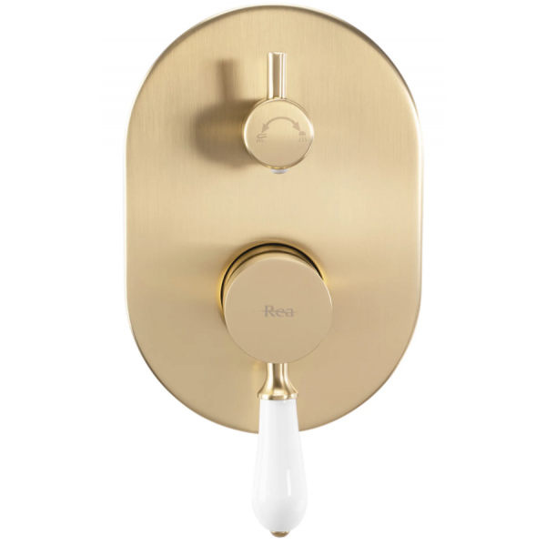 Душевая система REA SERRA BRUSHED GOLD + BOX скрытого монтажа
