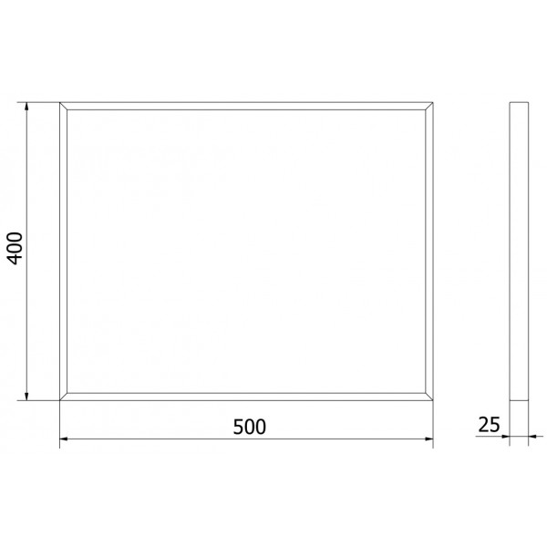 Дзеркало MEXEN LOFT 50x40 GOLD прямокутне